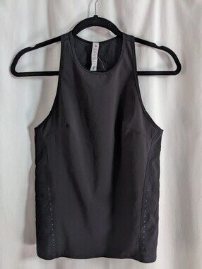 Lululemon Lightweight Stretch Running Tank Top Airflow In-Sense Emboss Black 2